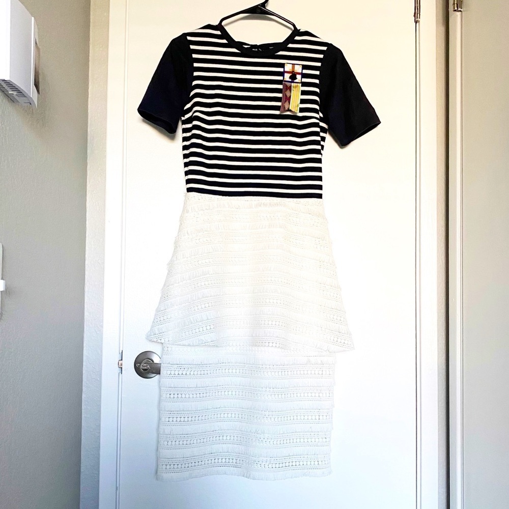 BETINA Mixed media mini dress